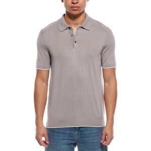 Raffi Mens  Jersey Polo Sweater Shirt, Gray